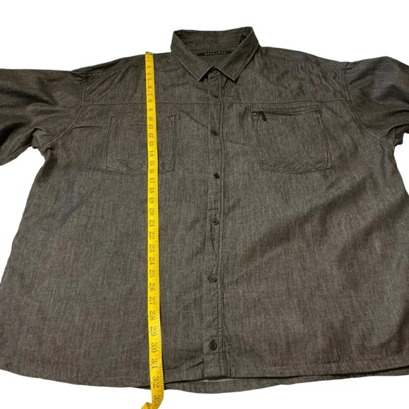 Sean John Black Button Down Heavy Cotton Shirt, 4XB - Picture 8 of 10